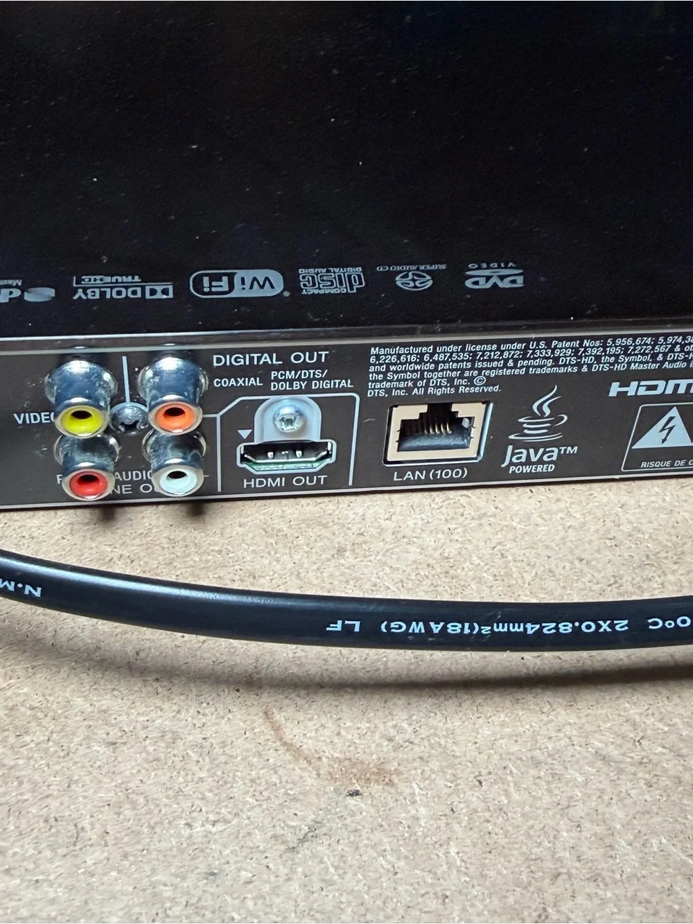 Sony BDP-S390 Blu-Ray Player WiFi  W/ OEM Remote + HDMI Cable Not Fully Tested